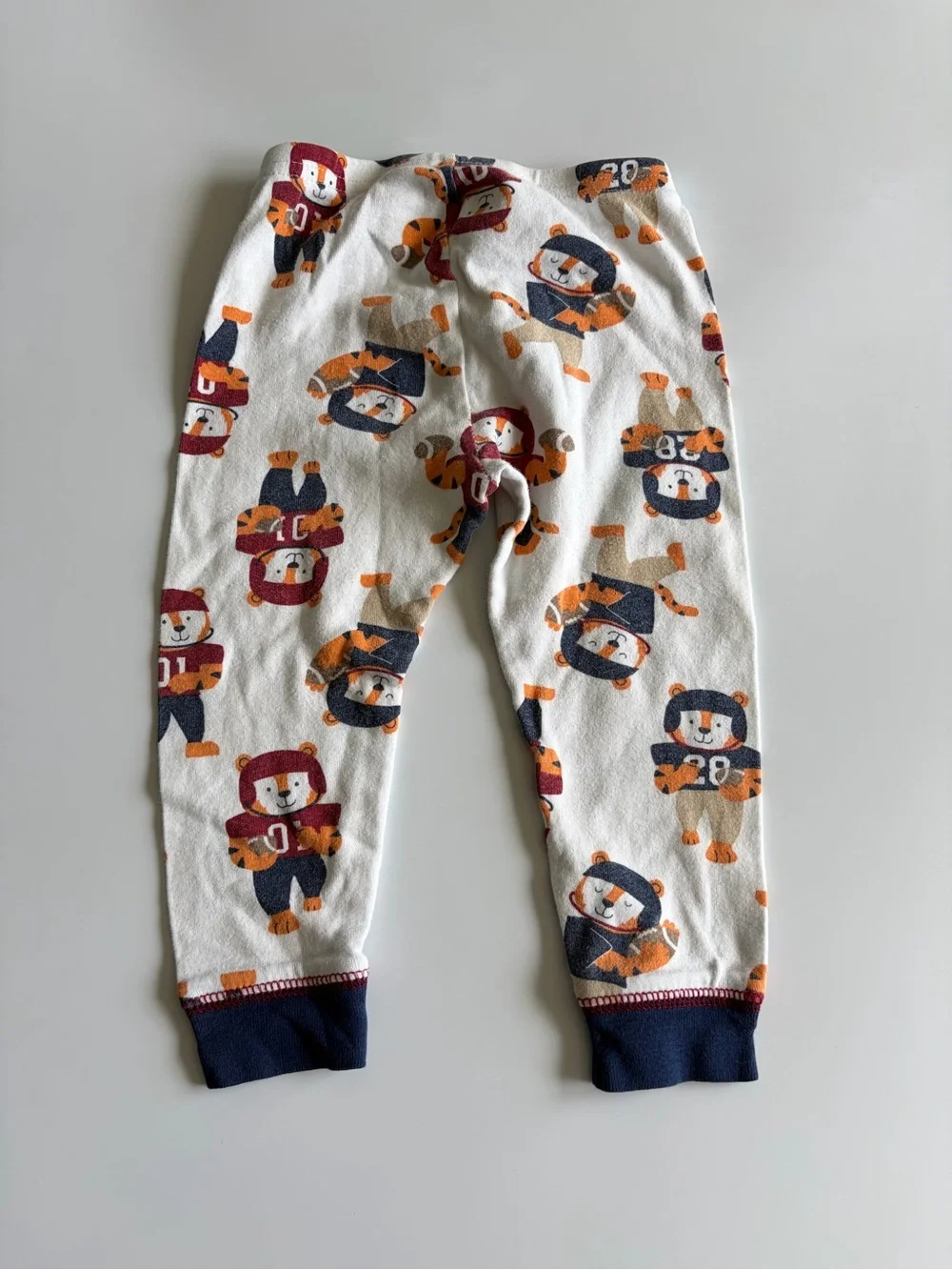 Bundle of Baby Boy Pajama Sets Size 12 Months Carter’s Football Red Blue Stripes - Picture 16 of 16
